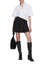 Figure View - Click To Enlarge - MM6 MAISON MARGIELA - Foldover Pleated Mini Skirt