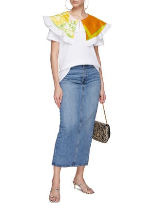 Figure View - Click To Enlarge - DRY CLEAN ONLY - Ruffle Collar T-Shirt