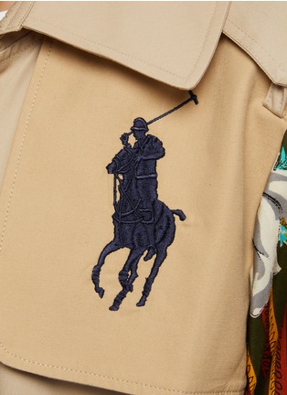  - DRY CLEAN ONLY - Belted Floral Print Trench Coat
