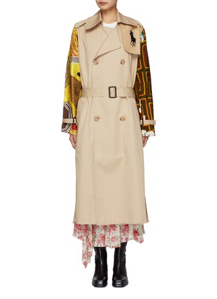 Main View - Click To Enlarge - DRY CLEAN ONLY - Belted Floral Print Trench Coat