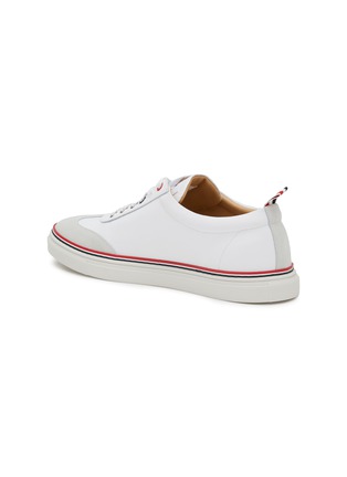  - THOM BROWNE  - Leather Low Top Sneakers
