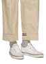 Figure View - Click To Enlarge - THOM BROWNE  - Leather Low Top Sneakers