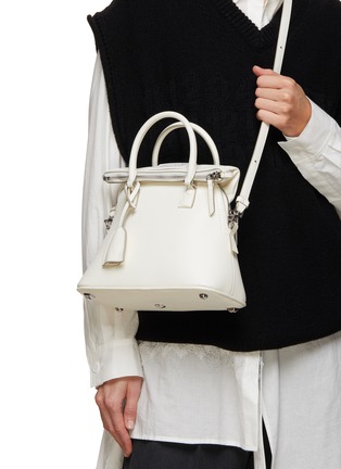 Front View - Click To Enlarge - MAISON MARGIELA - Mini 5AC Classique Leather Crossbody Bag