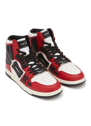 Figure View - Click To Enlarge - AMIRI - Skel Kids High Top Leather Sneakers