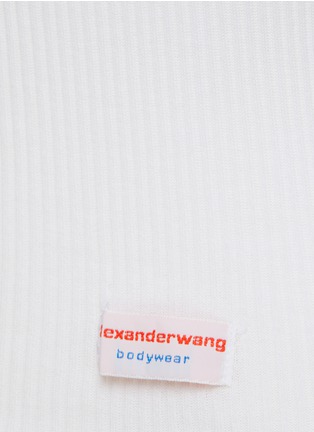  - ALEXANDER WANG - Short Sleeve Ribbed Cotton T-Shirt