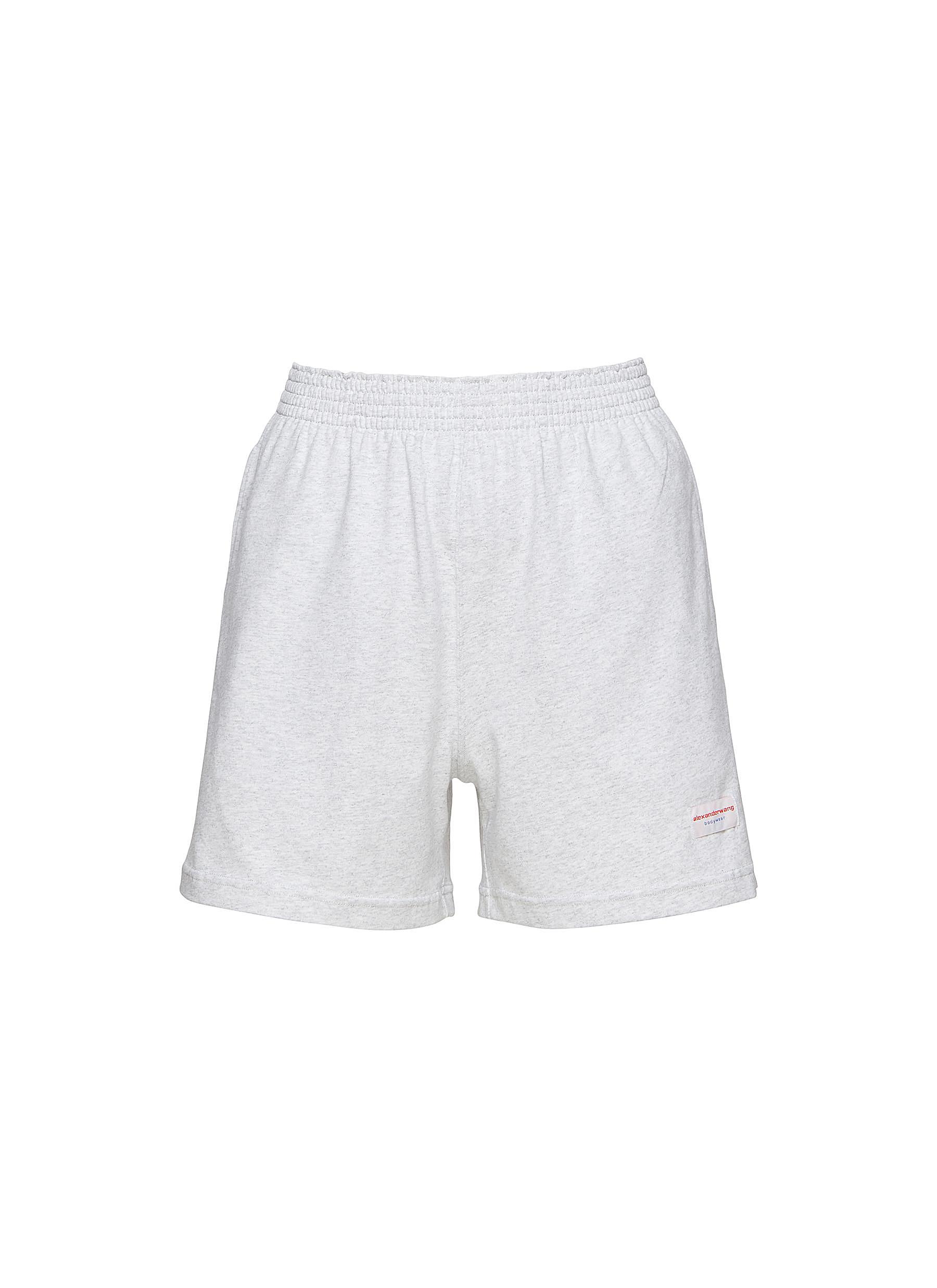 ALEXANDER WANG | Cotton Jersey Shorts | LIGHT GREY | Women | Lane