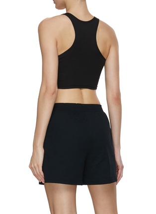 Back View - Click To Enlarge - ALEXANDER WANG - Cropped Ribbed Cotton Racerback Tank