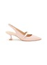 Main View - Click To Enlarge - STUART WEITZMAN - Goldie Xcurve 50 Patent Leather Slingbacks