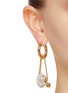 Front View - Click To Enlarge - DEMARSON - Apolo 12K Gold Crystal Pavé Hoop Earrings