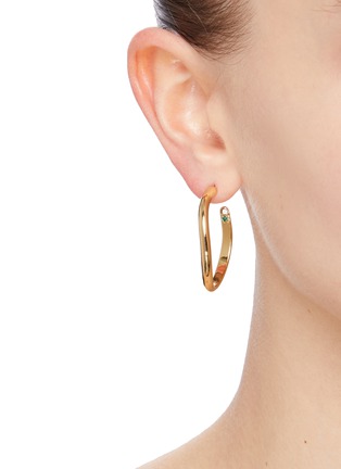 Figure View - Click To Enlarge - DEMARSON - Mini Calypso 12k Gold Plated Half Hoop Earrings