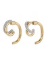 Main View - Click To Enlarge - DEMARSON - Axis Luna 12K Gold Crystal Hoop Earrings