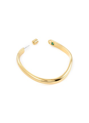 Detail View - Click To Enlarge - DEMARSON - Calypso 12k Gold Plated Half Hoop Earrings