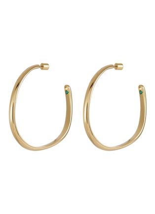 Main View - Click To Enlarge - DEMARSON - Calypso 12k Gold Plated Half Hoop Earrings