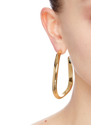 Figure View - Click To Enlarge - DEMARSON - Calypso 12k Gold Plated Half Hoop Earrings
