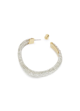 Detail View - Click To Enlarge - DEMARSON - Calypso 12K Gold Plated Pave Maxi Hoops