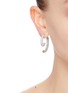 Figure View - Click To Enlarge - DEMARSON - Luna Allover Pavé Half Hoop Earrings