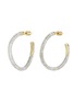 Main View - Click To Enlarge - DEMARSON - Ghost Crystal Pavé 12K Gold Calypso Hoop Earrings