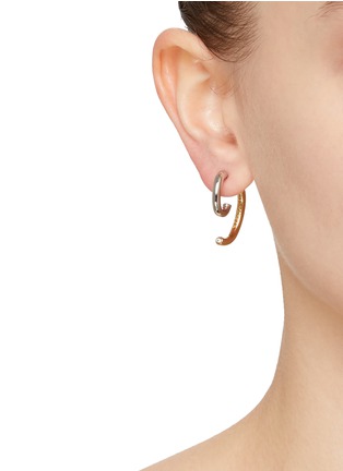 Figure View - Click To Enlarge - DEMARSON - Mini Luna 12K Gold Hoop Earrings