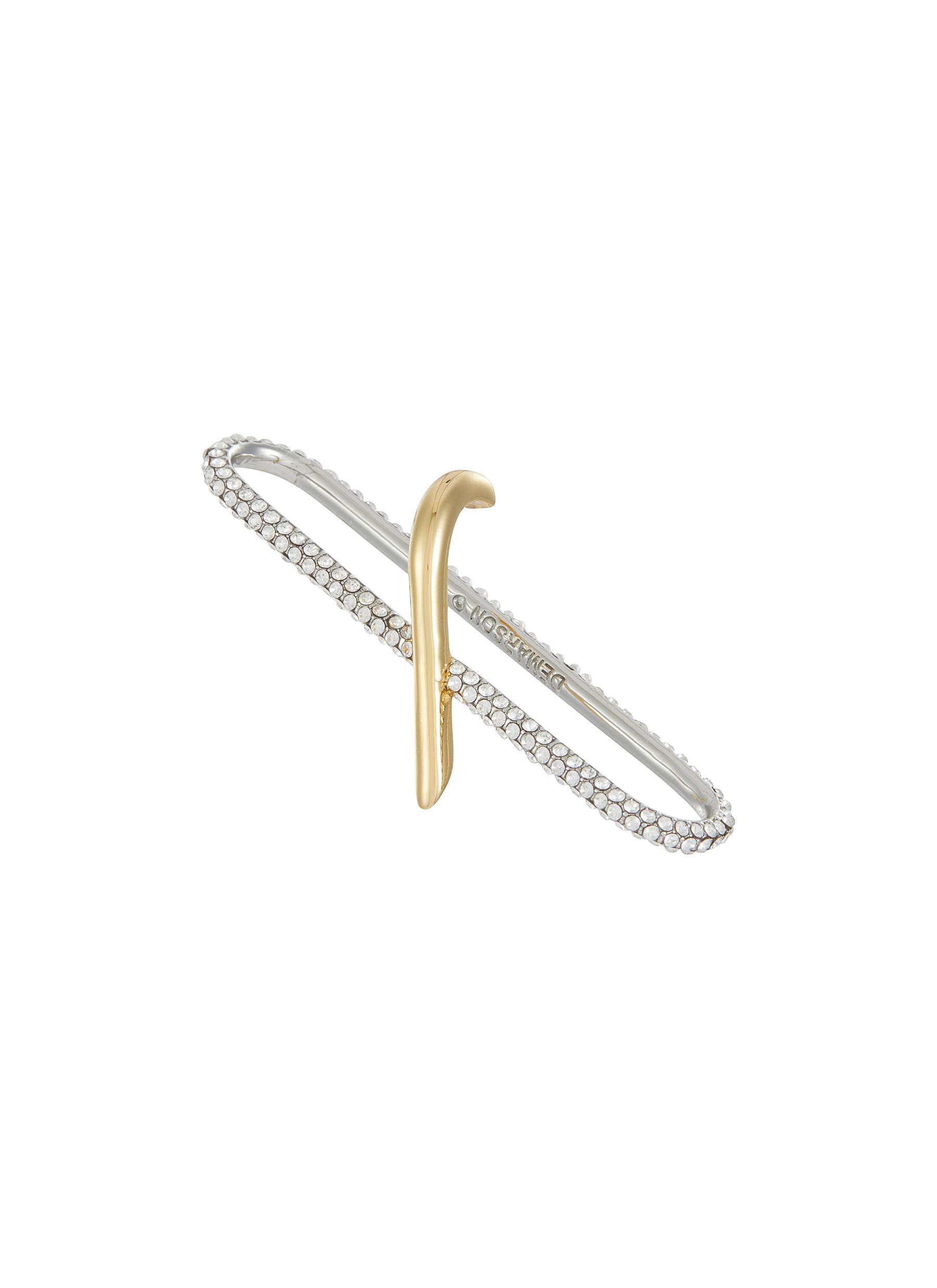 DEMARSON Iris 12K Gold Crystal Pav Ear Cuff Women Lane Crawford Shop Designer Brands Online