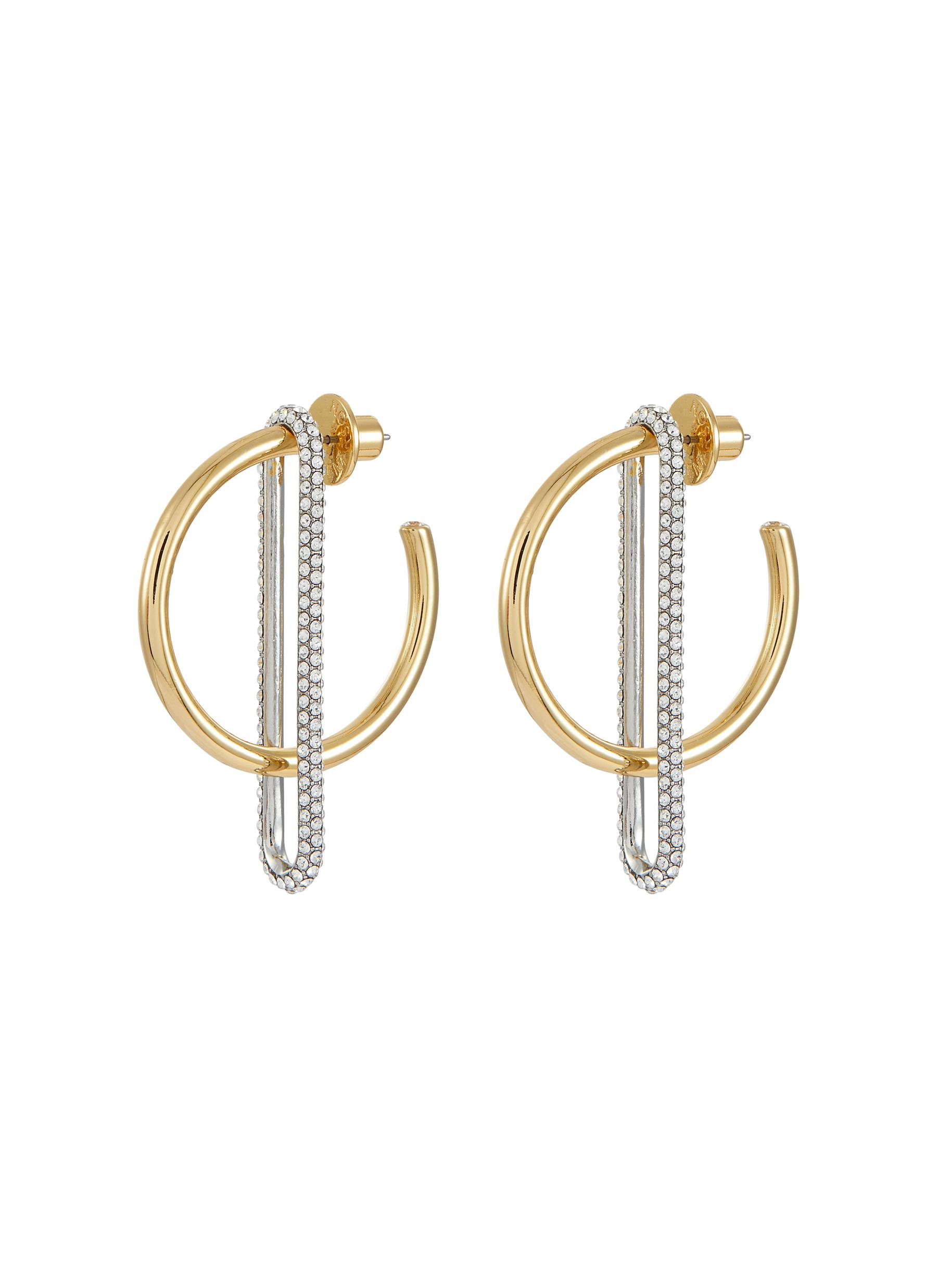 DEMARSON Astra 12K Gold Crystal Hoop Earrings Women Lane