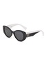 Main View - Click To Enlarge - MIU MIU - Acetate Irregular Sunglasses
