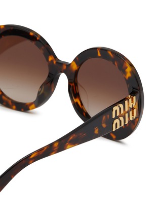 Detail View - Click To Enlarge - MIU MIU - Tortoiseshell Effect Acetate Round Sunglasses