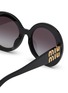 Detail View - Click To Enlarge - MIU MIU - Acetate Round Sunglasses