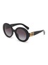 Main View - Click To Enlarge - MIU MIU - Acetate Round Sunglasses