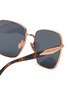 Detail View - Click To Enlarge - PRADA - Grey Lens Metal Square Sunglasses