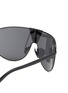 Detail View - Click To Enlarge - PRADA - Grey Lens Metal Rectangle Sunglasses
