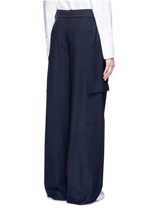 Back View - Click To Enlarge - TIBI - 'Owen' brushed twill wide leg cargo pants