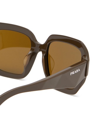 Detail View - Click To Enlarge - PRADA - Brown Lens Acetate Square Sunglasses
