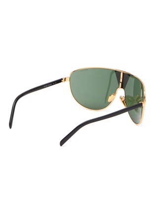 Figure View - Click To Enlarge - PRADA - Green Lens Metal Rectangle Sunglasses