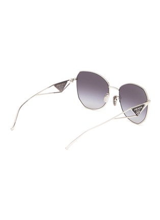 Figure View - Click To Enlarge - PRADA - Symbole Gradient Lens Metal Irregular Sunglasses
