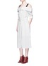 Figure View - Click To Enlarge - TIBI - 'Frederic' pinstripe cold shoulder dress
