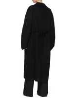Balloon sleeve cocoon coat