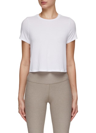 Main View - Click To Enlarge - ALO YOGA - All Day Short Sleeve Cropped T-Shirt