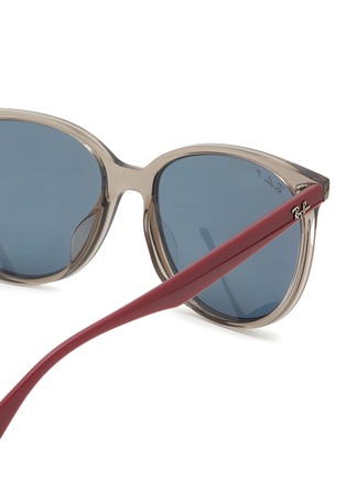 Detail View - Click To Enlarge - RAY-BAN - Blue Lens Acetate Square Sunglasses