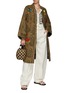 Figure View - Click To Enlarge - MONOKI - Empire Belted Cotton Kimono Coat