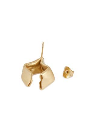 Detail View - Click To Enlarge - COMPLETEDWORKS - Asymmetric 14K Gold Plated Stud Earrings