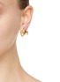 Front View - Click To Enlarge - COMPLETEDWORKS - Asymmetric 14K Gold Plated Stud Earrings