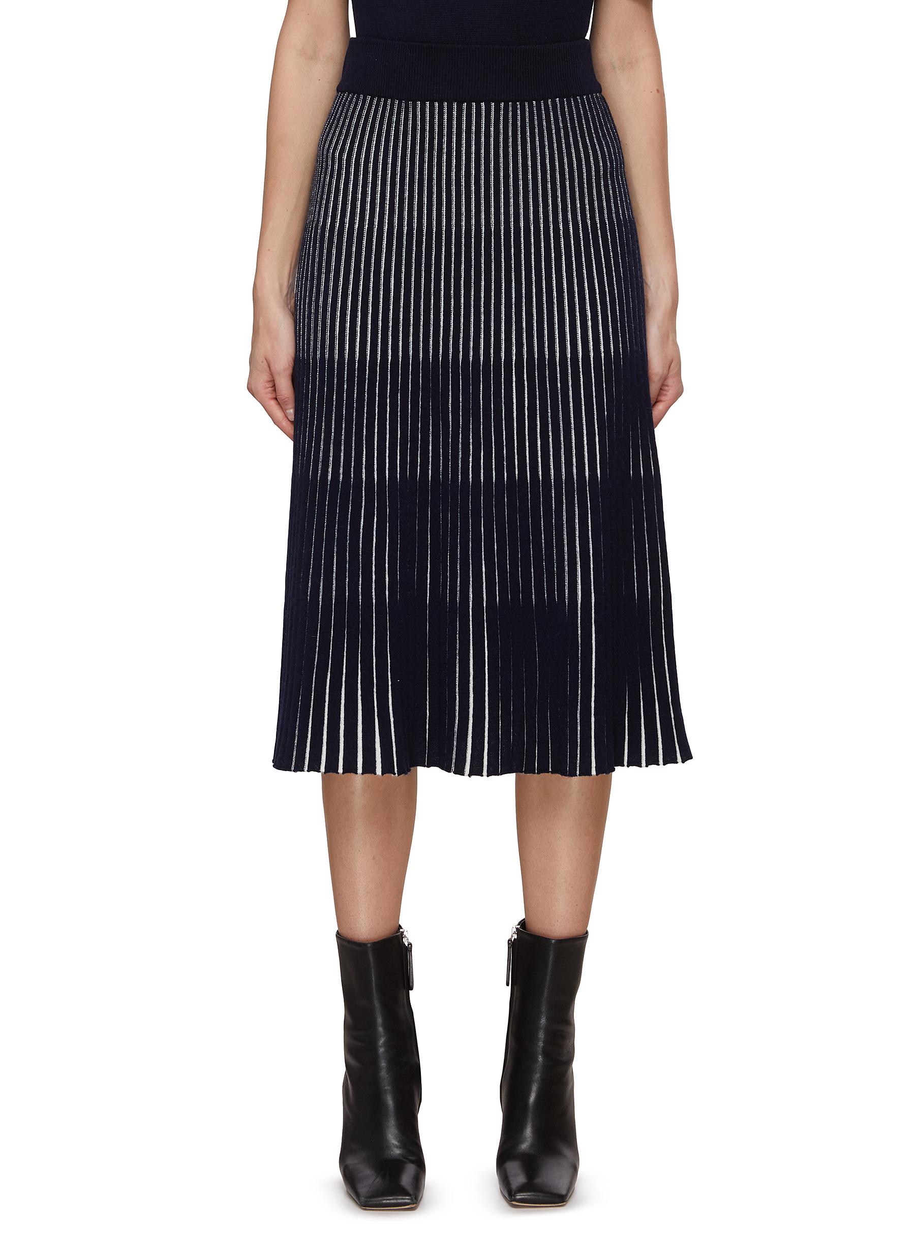 Tiara Ribbed Cashmere Knit Skirt