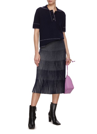 Figure View - Click To Enlarge - LISA YANG - Tiara Ribbed Cashmere Knit Skirt