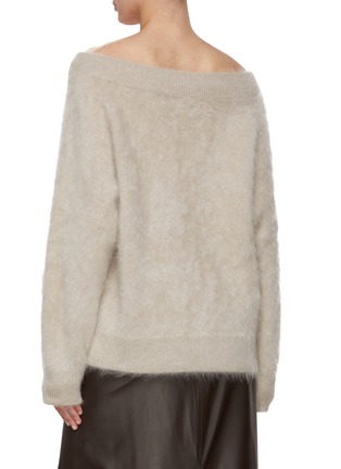 Back View - Click To Enlarge - LISA YANG - Kamila Off-Shoulder Cashmere Knit Sweater