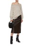 Figure View - Click To Enlarge - LISA YANG - Kamila Off-Shoulder Cashmere Knit Sweater