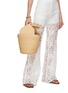 Front View - Click To Enlarge - MAISON MICHEL - Barbara Raffia Bucket Bag