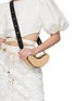 Figure View - Click To Enlarge - MAISON MICHEL - Liza Raffia Crescent Shoulder Bag