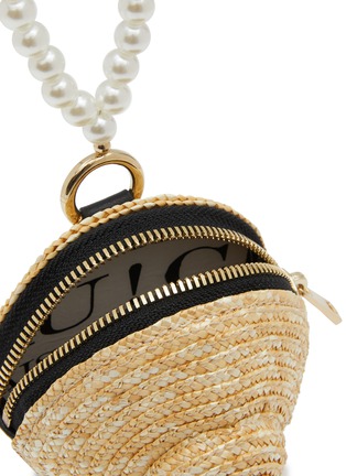 Detail View - Click To Enlarge - MAISON MICHEL - Anna Raffia Dome Shape Wristlet