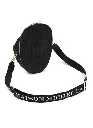 Detail View - Click To Enlarge - MAISON MICHEL - Audrey Cat Ear Cap Hemp Crossbody Bag