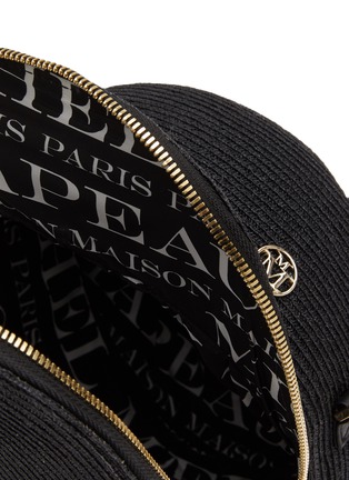 Detail View - Click To Enlarge - MAISON MICHEL - Audrey Cat Ear Cap Hemp Crossbody Bag